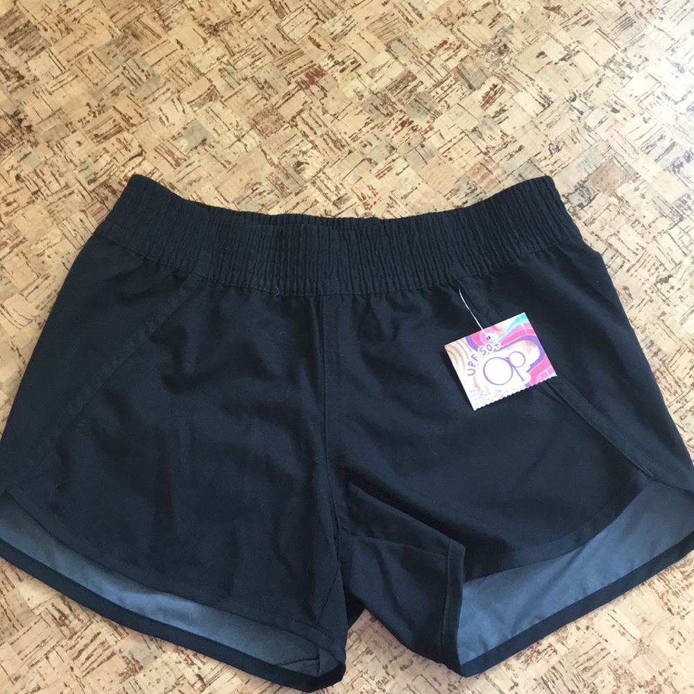 Swim shorts (no netting), size 10-12 Girls, black